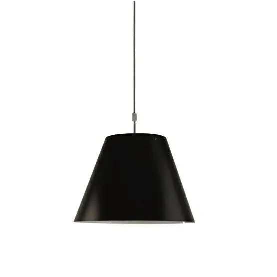 Luceplan Costanza Up/Down Aluminium M. Sort Skærm – pendel — produktfoto