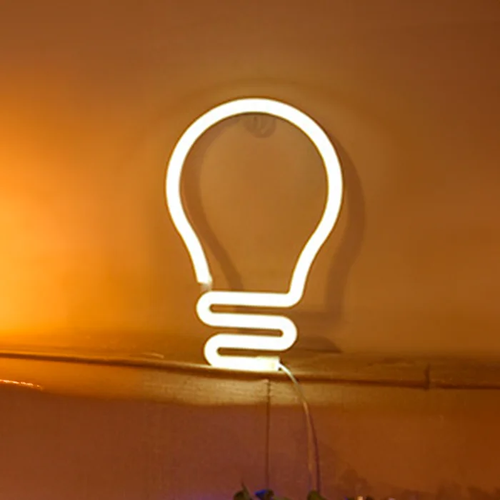 Geekd Lampe Neon LED Lys Hvid – dekorationslys — produktfoto