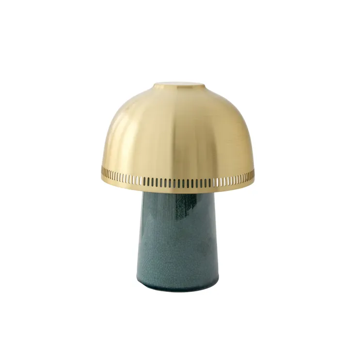 &Tradition Raku SH8 Blå Grøn/Messing – transportabel bordlampe — produktfoto