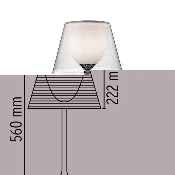 Flos KTribe T1 Transparent – bordlampe — produktfoto