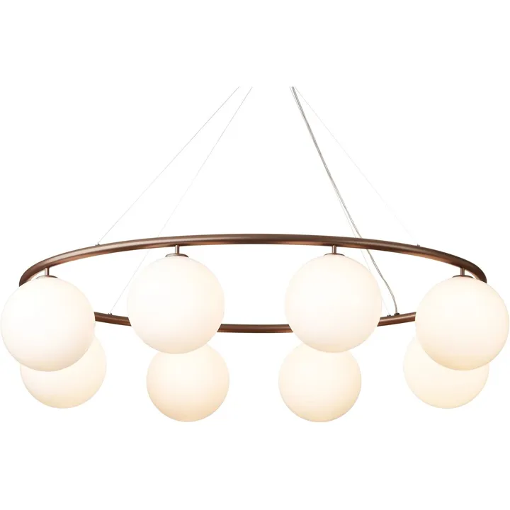 Nuura Miira 8 Oval Mørk Bronze/Opal – lysekrone — produktfoto