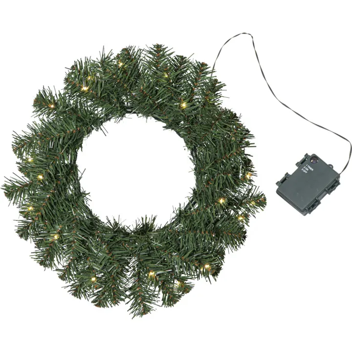 Star Trading Dalbo udendørs julekrans med lys, Ø40 cm – udendørslampe — produktfoto