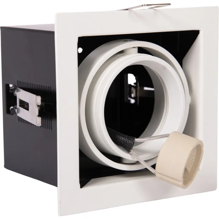 Lumenlight Tano Kvadro indbygningsspot, hvid – indbygningsspot — produktfoto