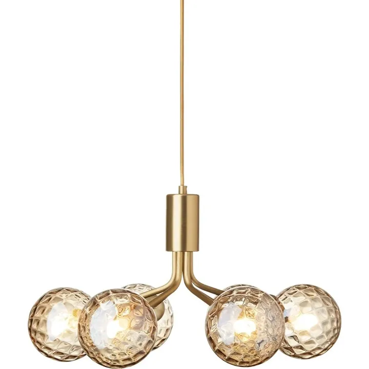 Nuura Apiales 6 Børstet Messing/Optic Gold – lysekrone — produktfoto