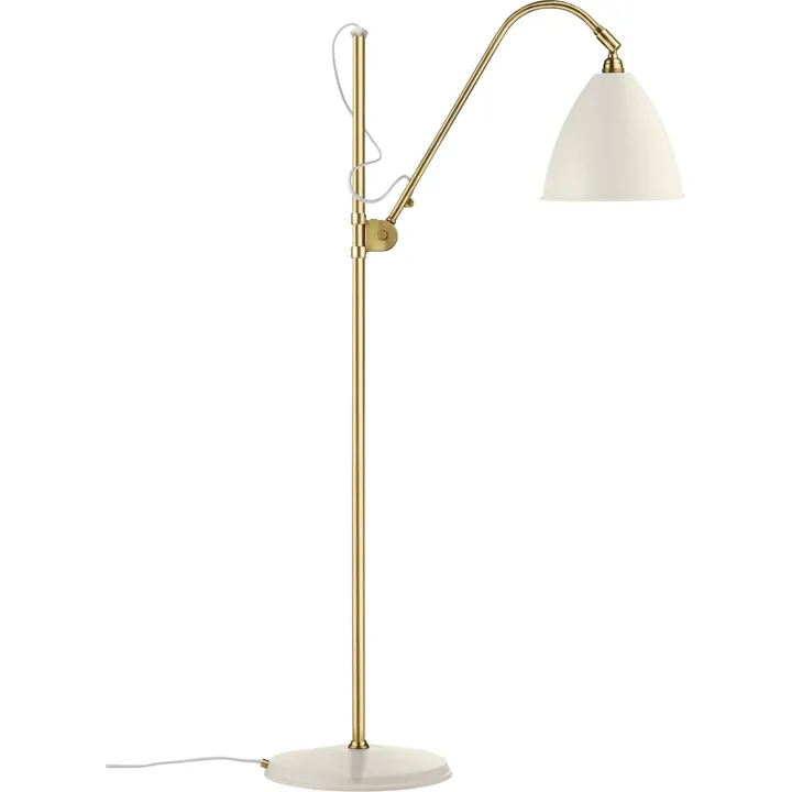 GUBI Bestlite BL3M Mat Hvid/Messing – gulvlampe — produktfoto