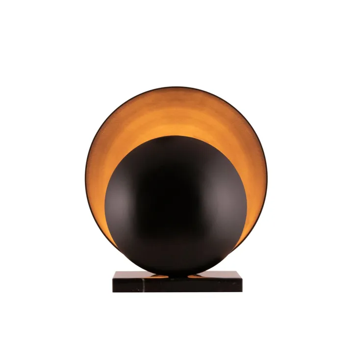 Globen Lighting Orbit Sort/Sort Marmor – bordlampe — produktfoto