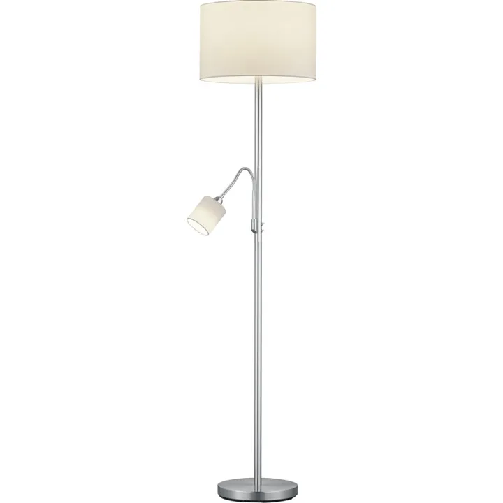Trio Lighting Hotel med læselampe, hvid – gulvlampe — produktfoto
