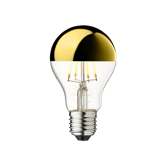Design By Us Arbitrary pære Ø60 crown E27 topforspejlet guldfarvet – pære — produktfoto