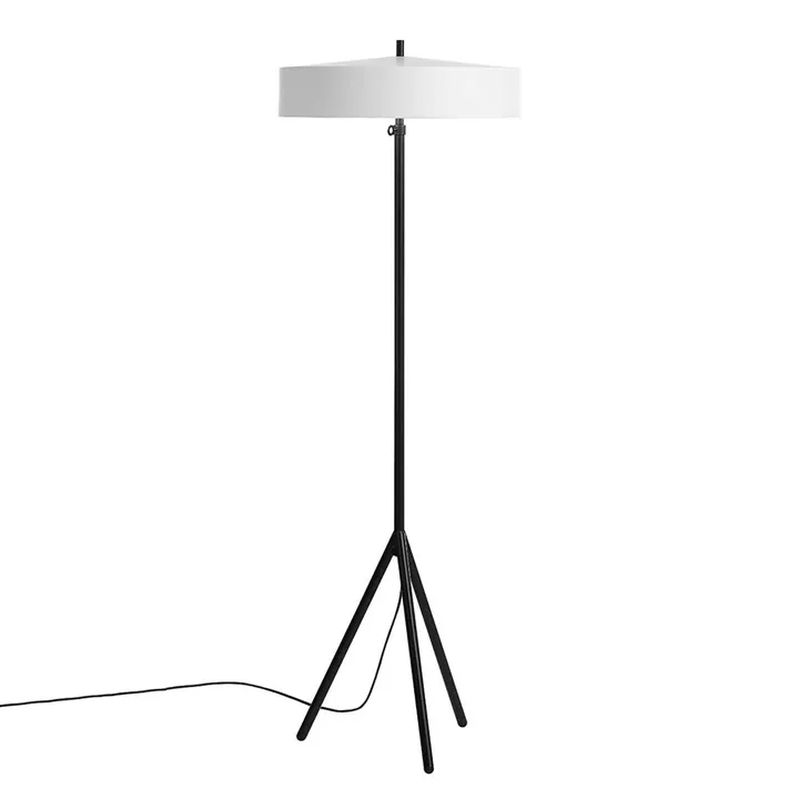Bsweden Cymbal Sort/Hvid – gulvlampe — produktfoto