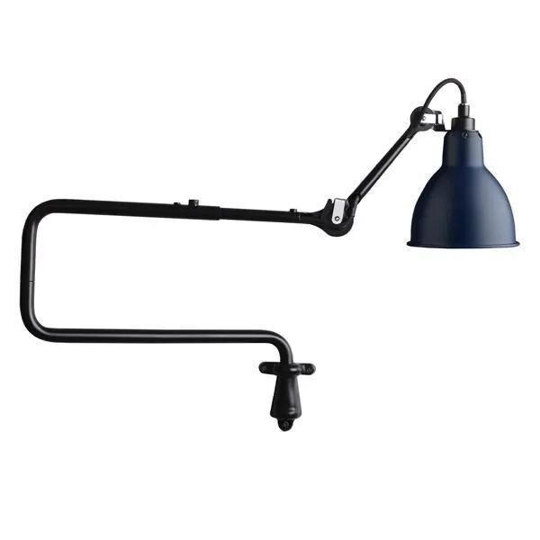 La Lampe Gras N303 Mat Sort & Blå – væglampe — produktfoto