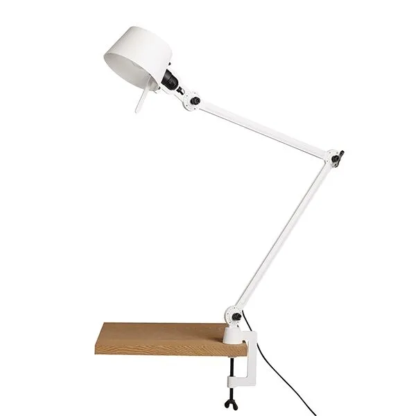 Tonone Bolt Dobbelt Arm med Klemme Pure White – bordlampe — produktfoto