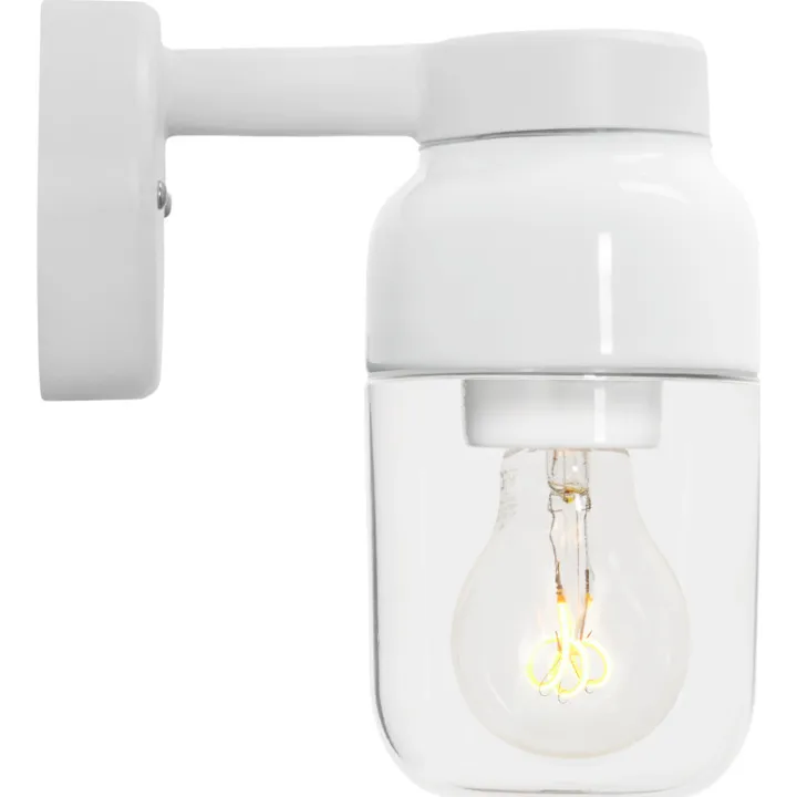Ifö Electric Ohm , hvid/klar – væglampe — produktfoto