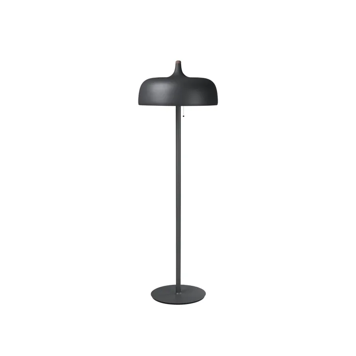 Northern Acorn Mat Sort – gulvlampe — produktfoto