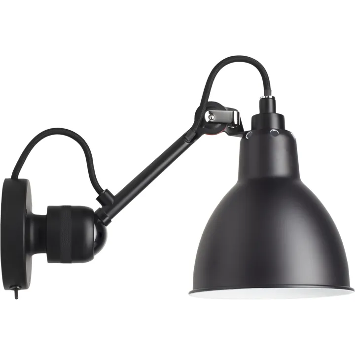 La Lampe Gras N304 Mat Sort Med Tænd/Sluk – væglampe — produktfoto