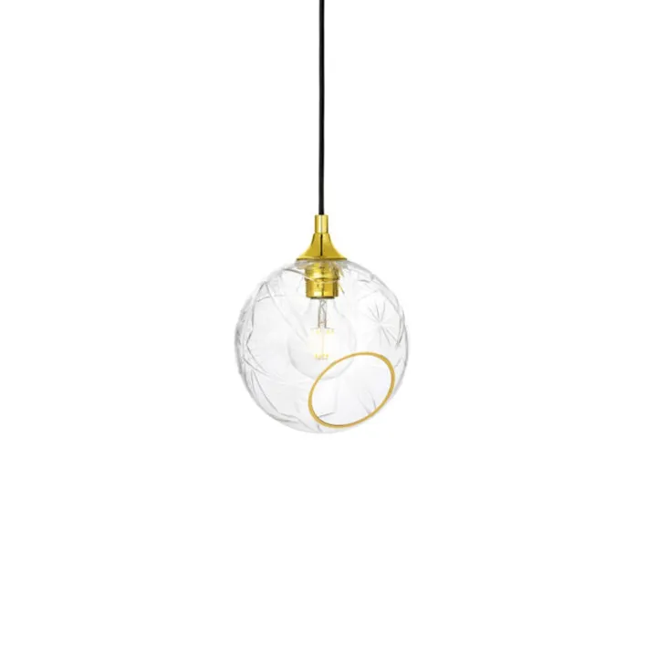 Design By Us Ballroom Diamond Cut Klar/Guld – pendel — produktfoto
