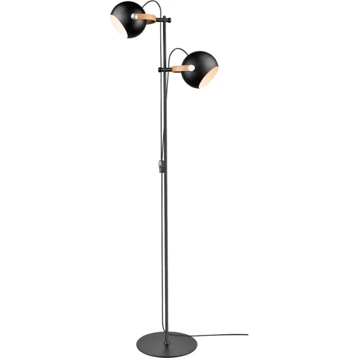 Halo Design D.C med 2 skærme, sort – gulvlampe — produktfoto