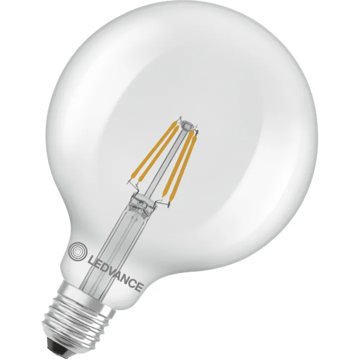 Ledvance E27 globepære, 2700K, 3,4W – pære — produktfoto