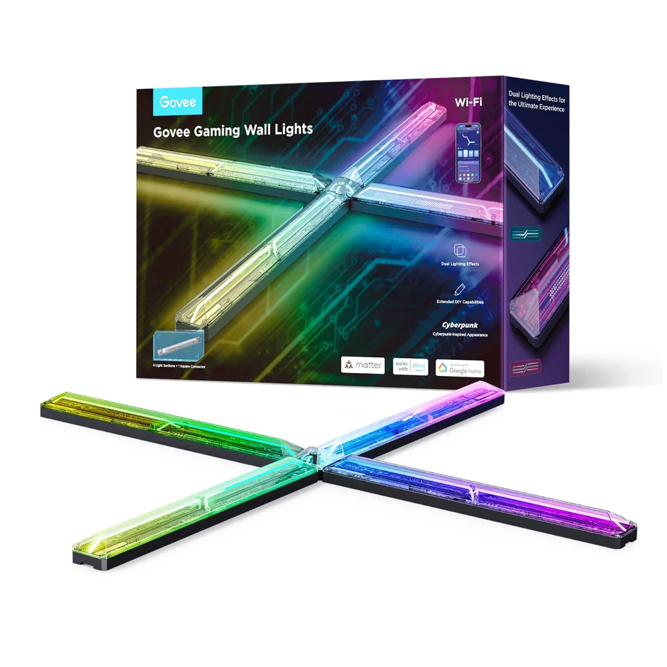 Govee Gaming Wall Light (4+1) - Illuminate Your Gaming Experience Lys – væglampe — produktfoto