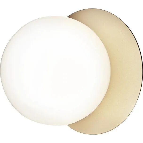 Nuura Liila 1 Væg/ Guld & Opal Glas Medium – væglampe — produktfoto