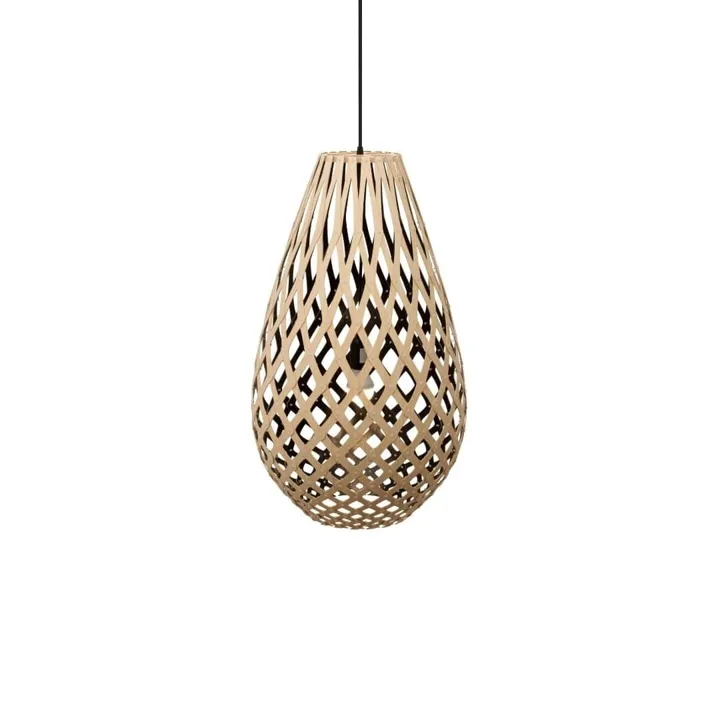 David Trubridge Koura H75 Bamboo / Sort – pendel — produktfoto