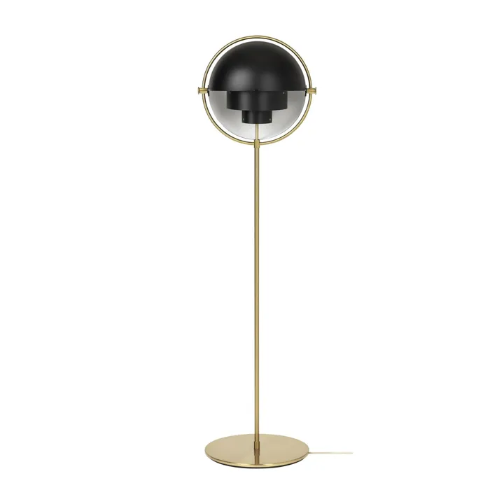 GUBI Multi-Lite Messing/Mat Sort – gulvlampe — produktfoto