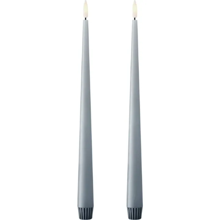 ester & erik LED kronelys, 30 cm, blå, 2-pak – LED-stearinlys — produktfoto