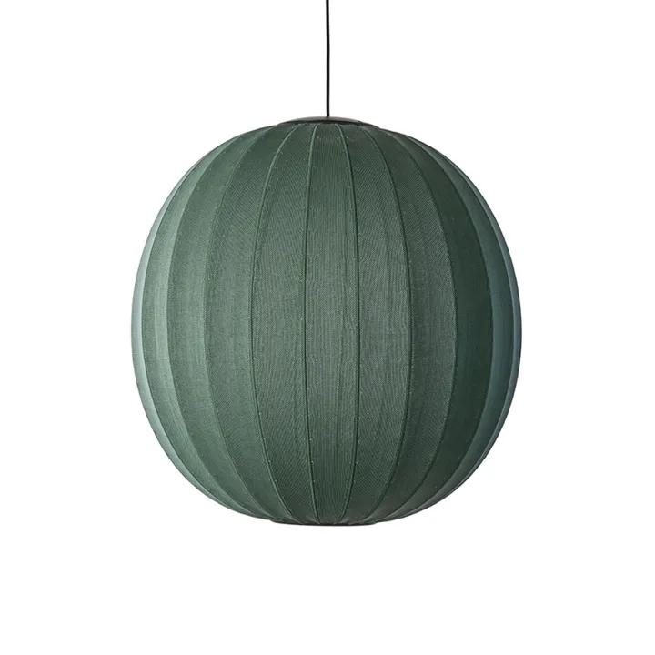 Made By Hand Knit-Wit Round Ø75 Tweed Green LED – pendel — produktfoto