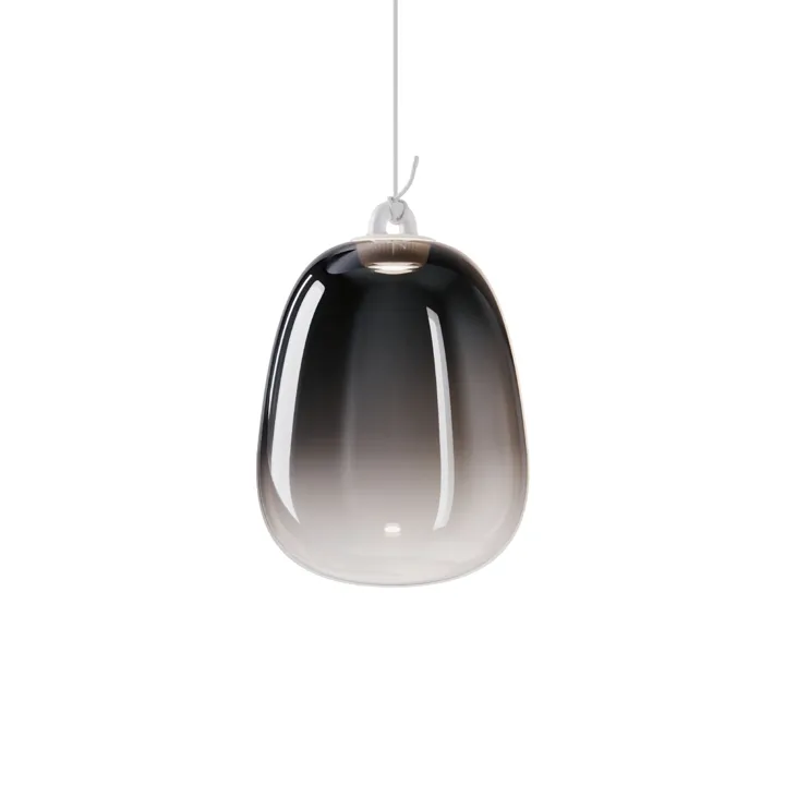 Lodes Oblò Stor 2700K Glossy Smoke/Hvid – pendel — produktfoto