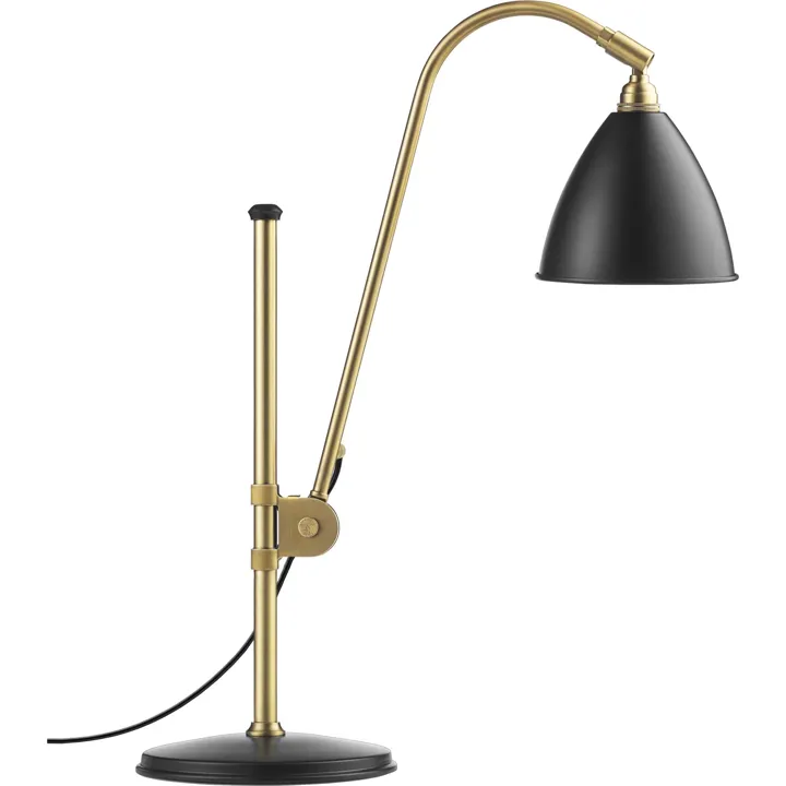 GUBI Bestlite BL1 Sort/Messing – bordlampe — produktfoto
