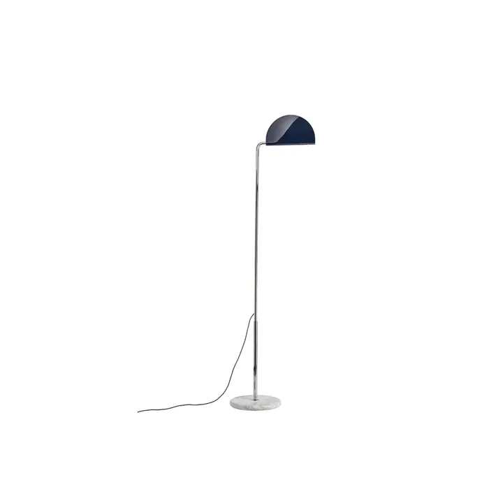 DCWéditions Mezzaluna Krom/Deep Blue – gulvlampe — produktfoto