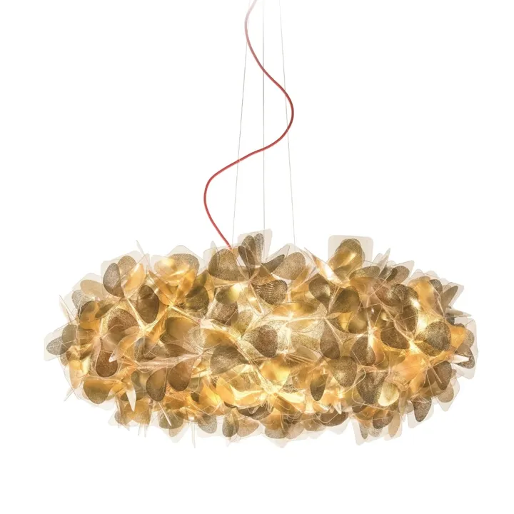Slamp Clizia Large Mama Non Mama Guld Rød Wire – pendel — produktfoto
