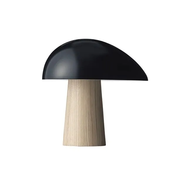 Fritz Hansen Night Owl Blå med Fod i Asketræ – bordlampe — produktfoto