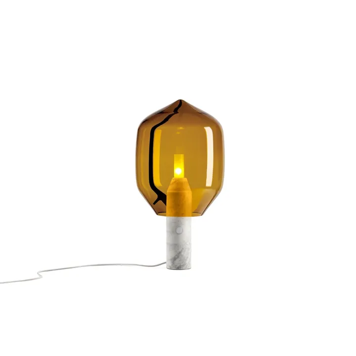 Established & Sons LIGHTHOUSE T1 Amber/Mat Carrara – bordlampe — produktfoto
