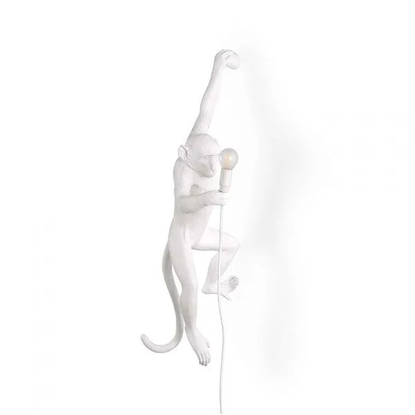Seletti Monkey Hanging Left Hvid – væglampe — produktfoto