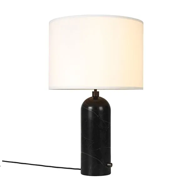 GUBI Gravity Stor Sort/Hvid – bordlampe — produktfoto