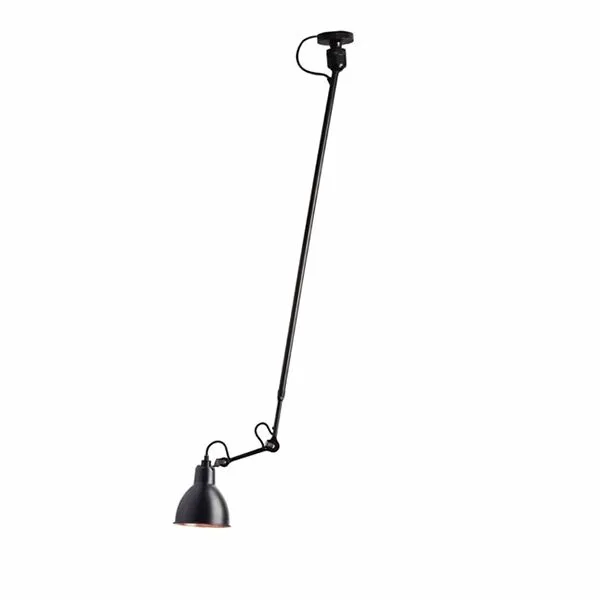 La Lampe Gras N302 Mat Sort & Mat Sort/Kobber – loftlampe — produktfoto