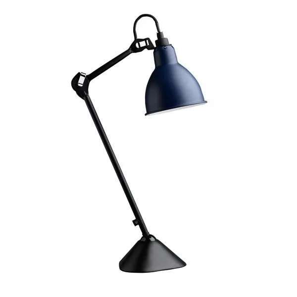 La Lampe Gras N205 Mat Sort & Mat Blå – bordlampe — produktfoto