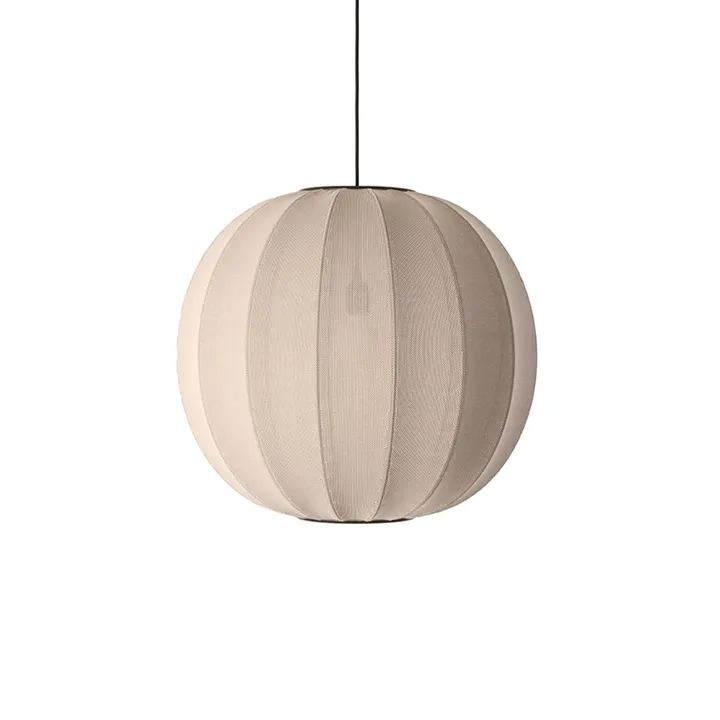 Made By Hand Knit-Wit Round Ø60 Sand Stone LED – pendel — produktfoto