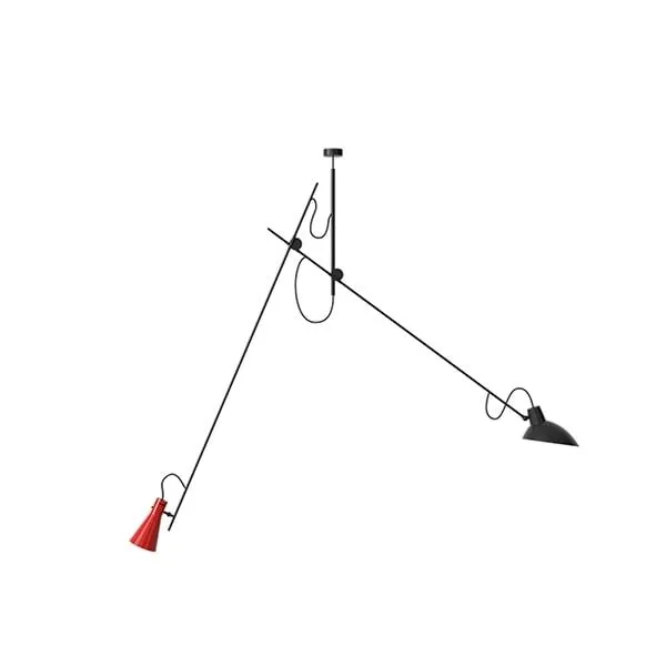 Astep VV Cinquanta Suspension Sort/Rød – loftlampe — produktfoto
