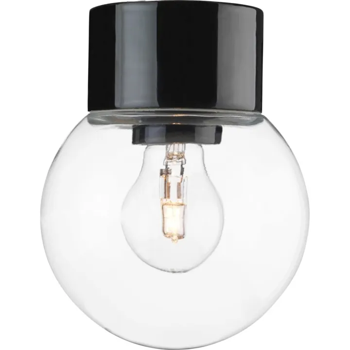 Ifö Electric Classic Globe , Ø15 cm, sort/klar – loftlampe — produktfoto