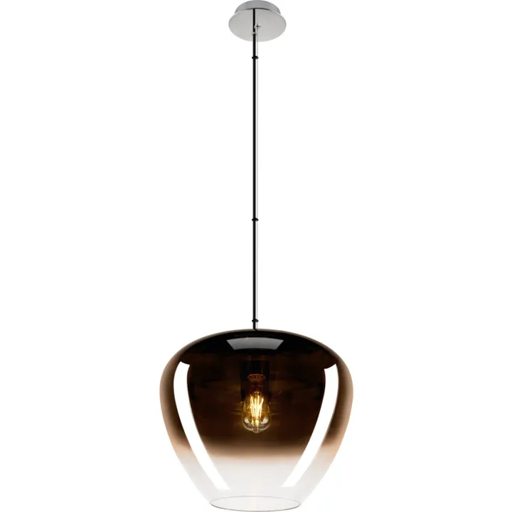 SLV Pantilo Convex , krom/kobber, Ø40 cm – pendel — produktfoto