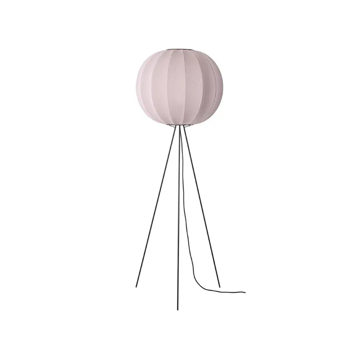 Made By Hand Knit-Wit Round Høj Ø60 Lyserød – gulvlampe — produktfoto