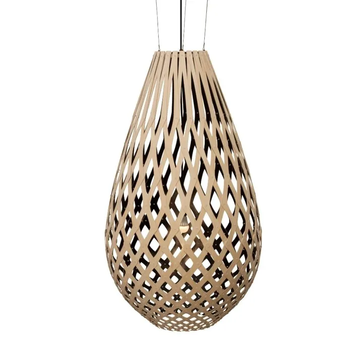 David Trubridge Koura H160 Bamboo / Sort – pendel — produktfoto