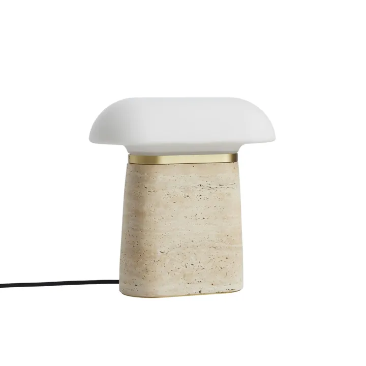 Woud Nova Ivory Travertin/Opal – bordlampe — produktfoto
