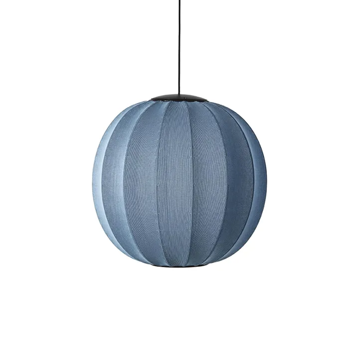Made By Hand Knit-Wit Round Ø60 Blue Stone LED – pendel — produktfoto