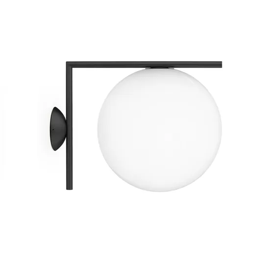 Flos IC Light C/W2 udendørs /, sort – udendørs væglampe — produktfoto