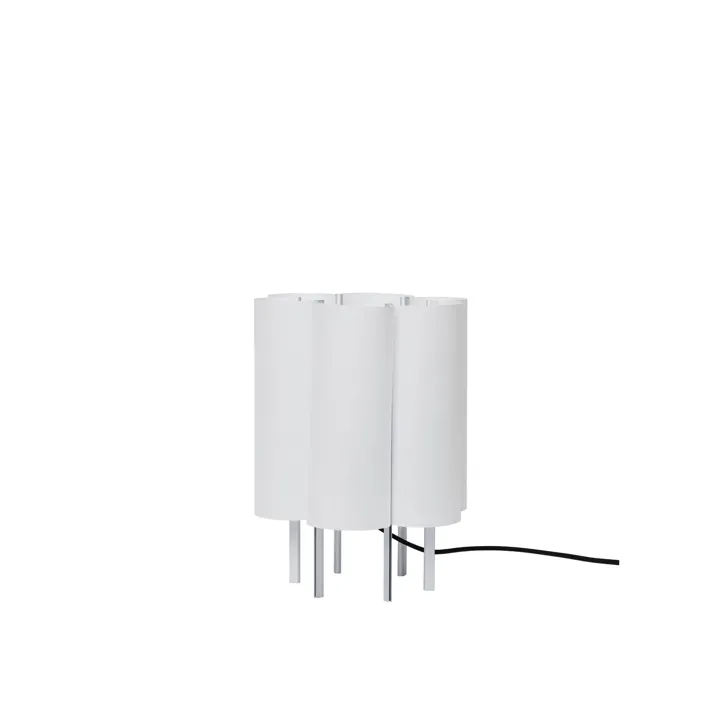 Ferm Living Boe H28 Sølv/Natural – bordlampe — produktfoto