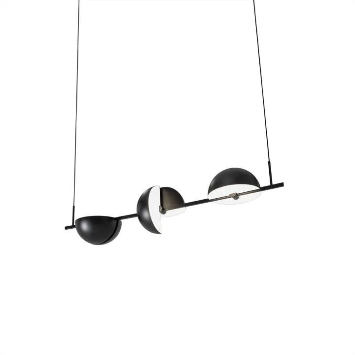 Oblure TRAPEZE Triplette 152,2x28 cm Sort – pendel — produktfoto