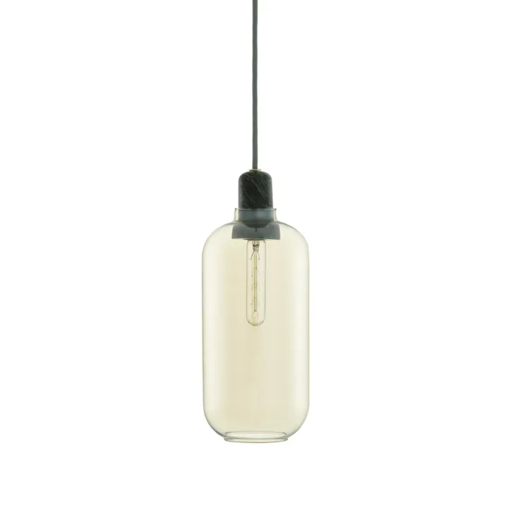 Normann Copenhagen Amp Stor Guld/Grøn – pendel — produktfoto