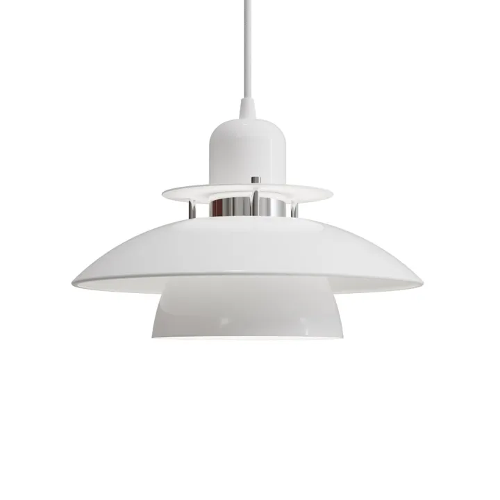 Belid Primus IV Ø28 Blank Hvid/Krom – pendel — produktfoto